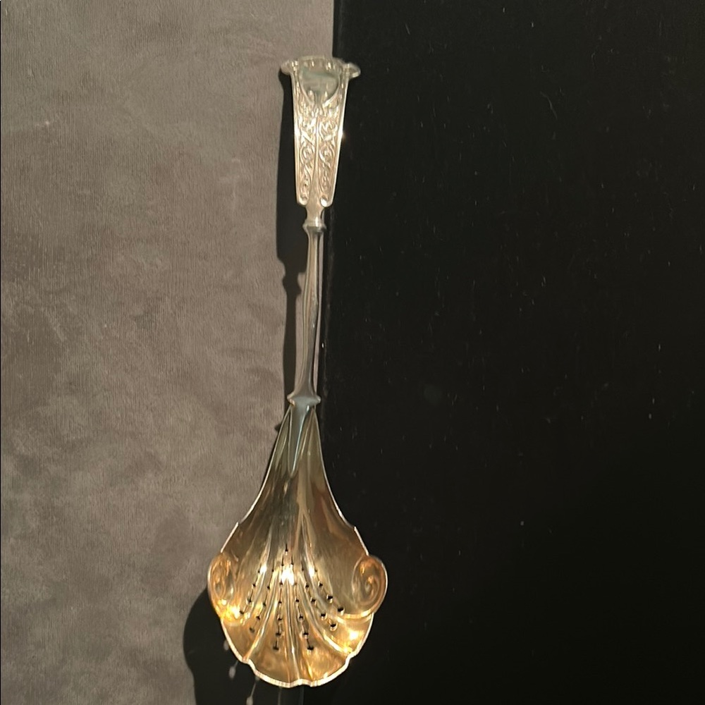 Antique Sterling Silver “Arabesque” Pattern Confection Ladle